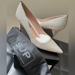 SJP Sarah Jessica Parker Fawn MA70 38.5 Blizzard - perfect for day/night/wedding